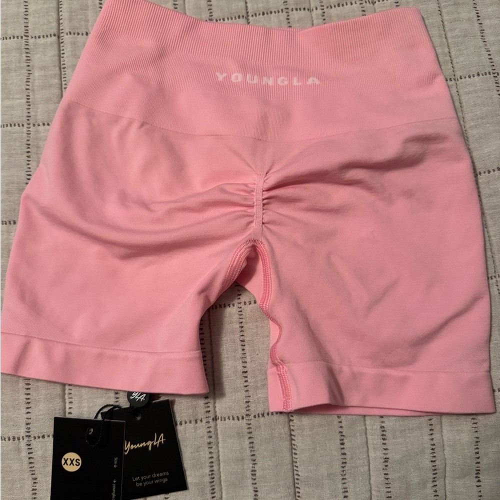 YoungLA xxs core seamless shorts - pink punch NWT